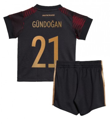 Lacne Dětský Futbalové dres Nemecko Ilkay Gundogan #21 MS 2022 Krátky Rukáv - Preč (+ trenírky)